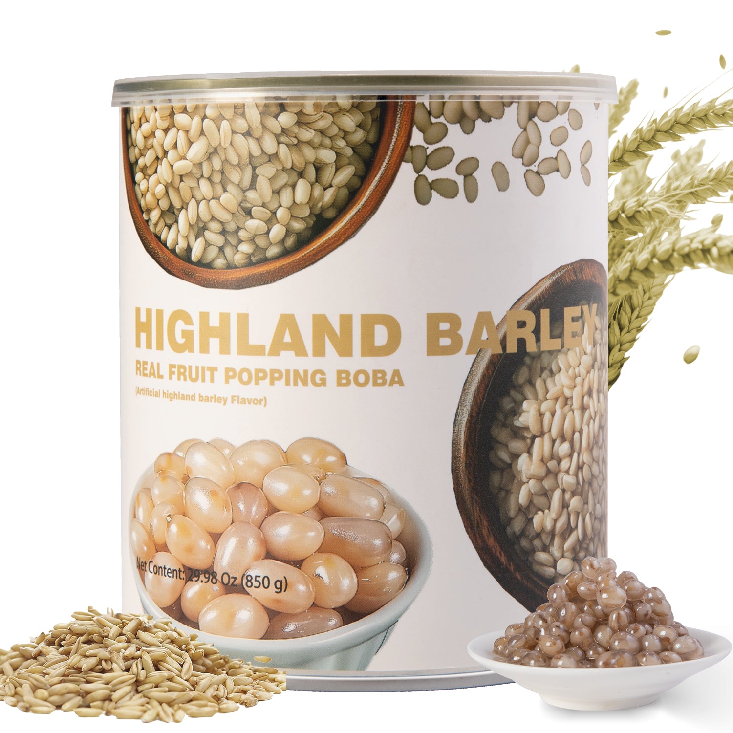 Highland Barley Real Fruit Popping Boba