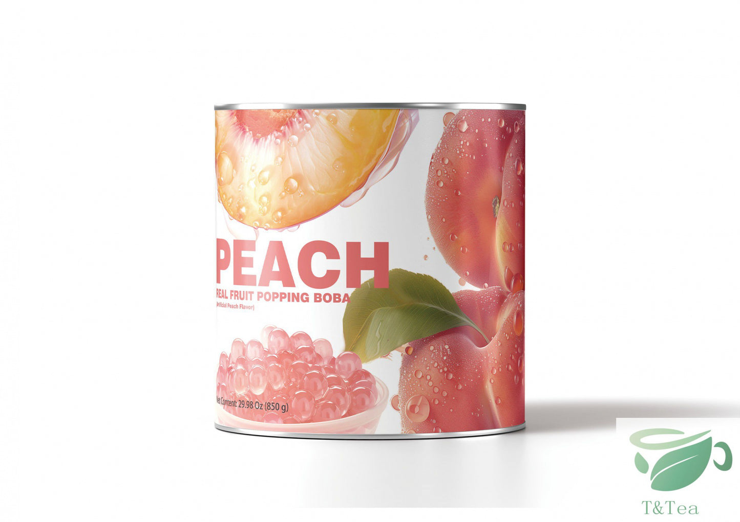 Peach Pulp Popping Boba – 850 g