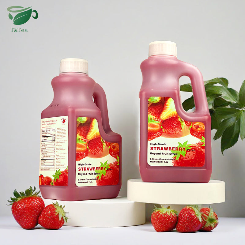 High-Grade Strawberry Purée Syrup Concentrate – 1.6 L | 6× Concentrated