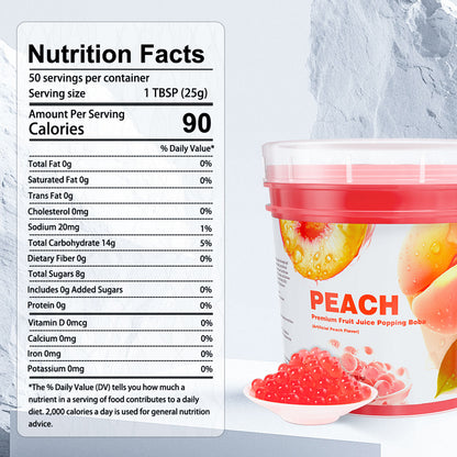 Peach Juice Popping Boba