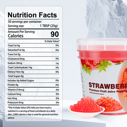 Strawberry Juice Popping Boba