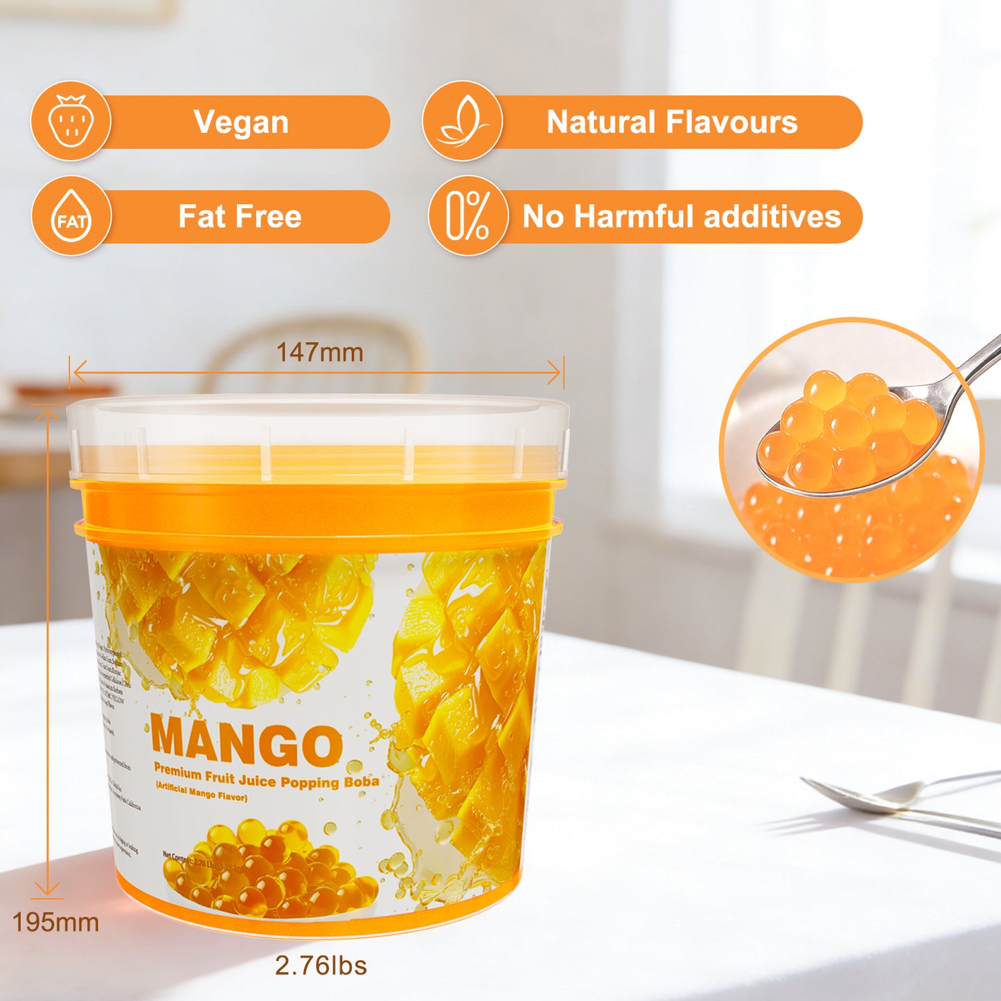 Mango Juice Popping Boba