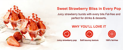 Strawberry Juice Popping Boba