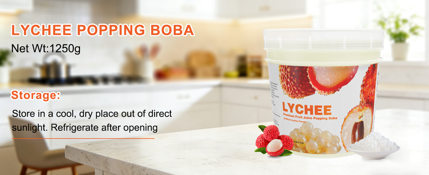 Lychee Juice Popping Boba