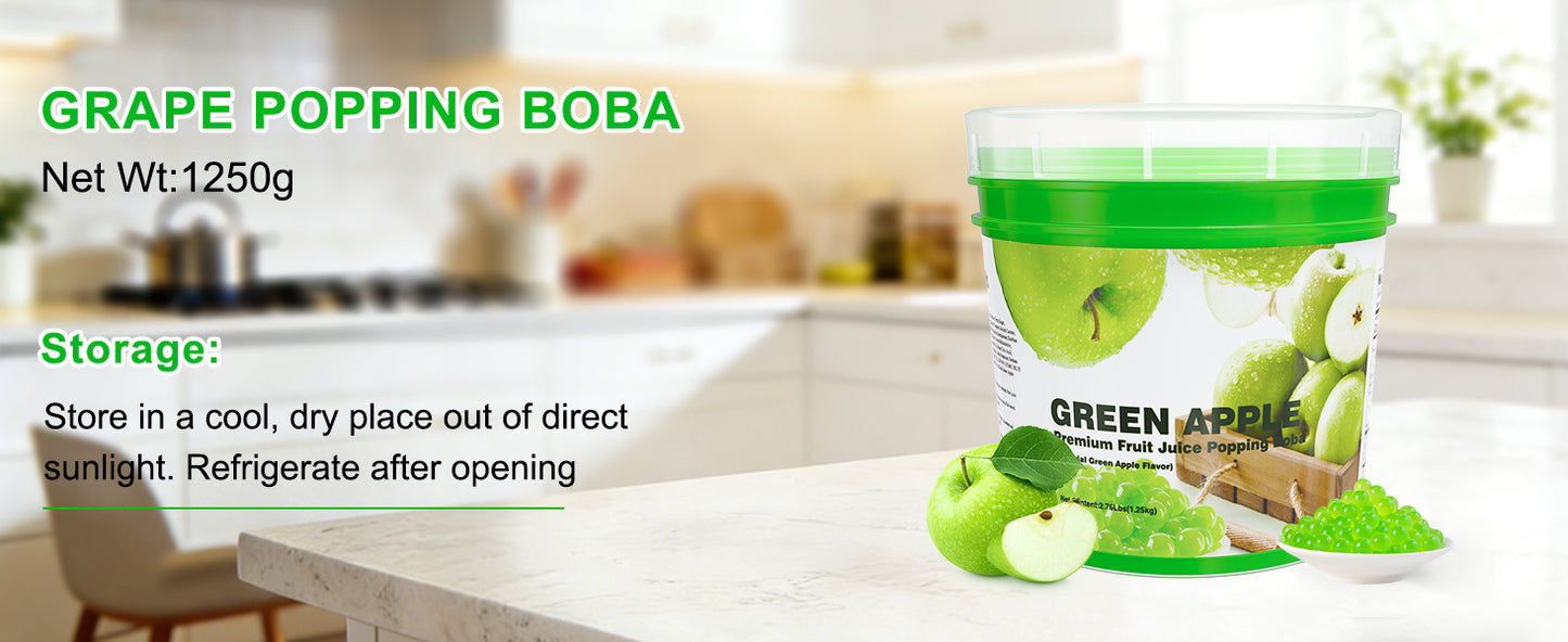 Green Apple Juice Popping Boba