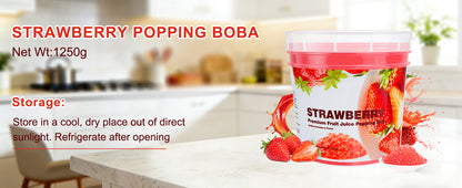 Strawberry Juice Popping Boba