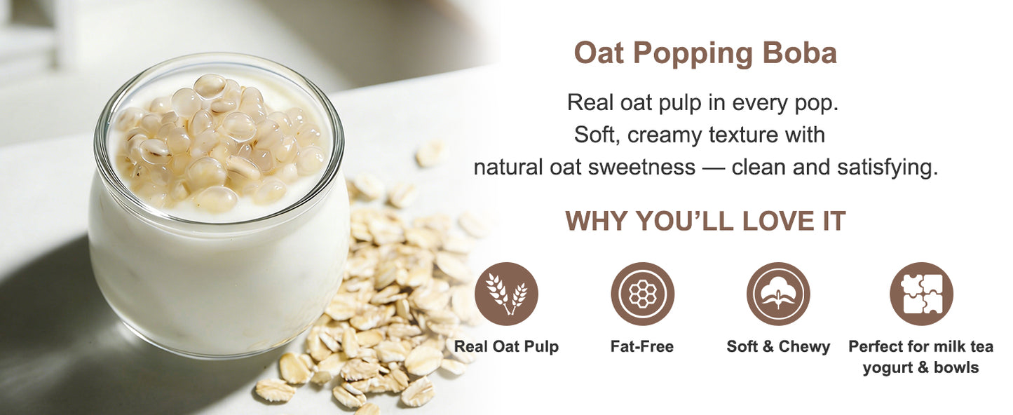 Creamy Oat Popping Boba