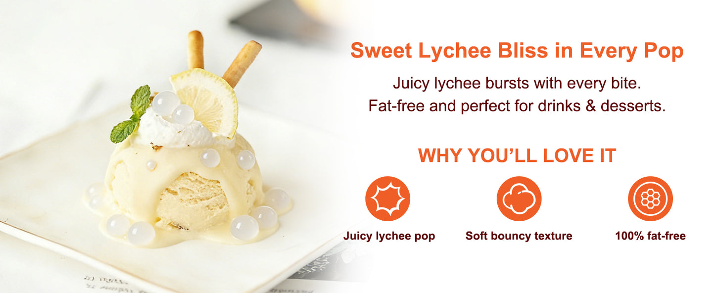 Lychee Juice Popping Boba