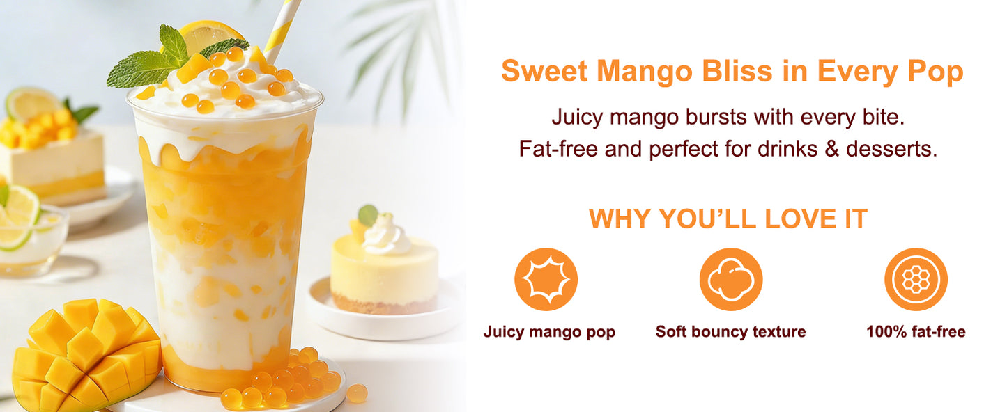 Mango Juice Popping Boba