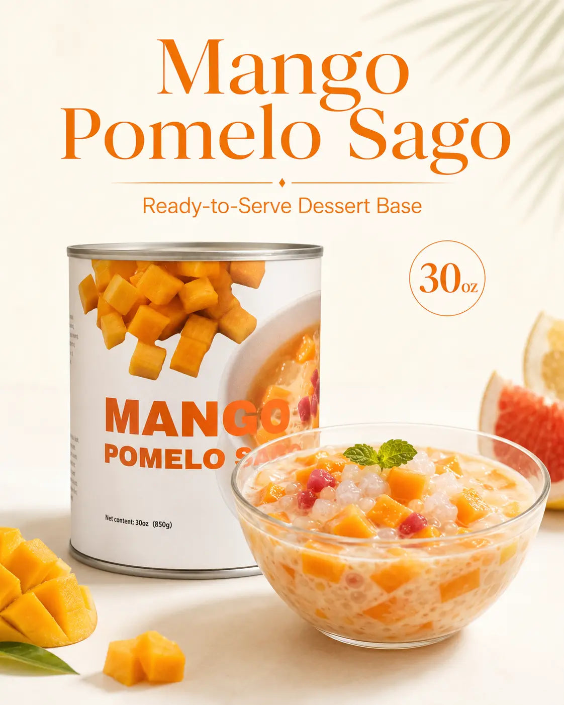 Mango Pomelo Sago Dessert Base – 30 oz