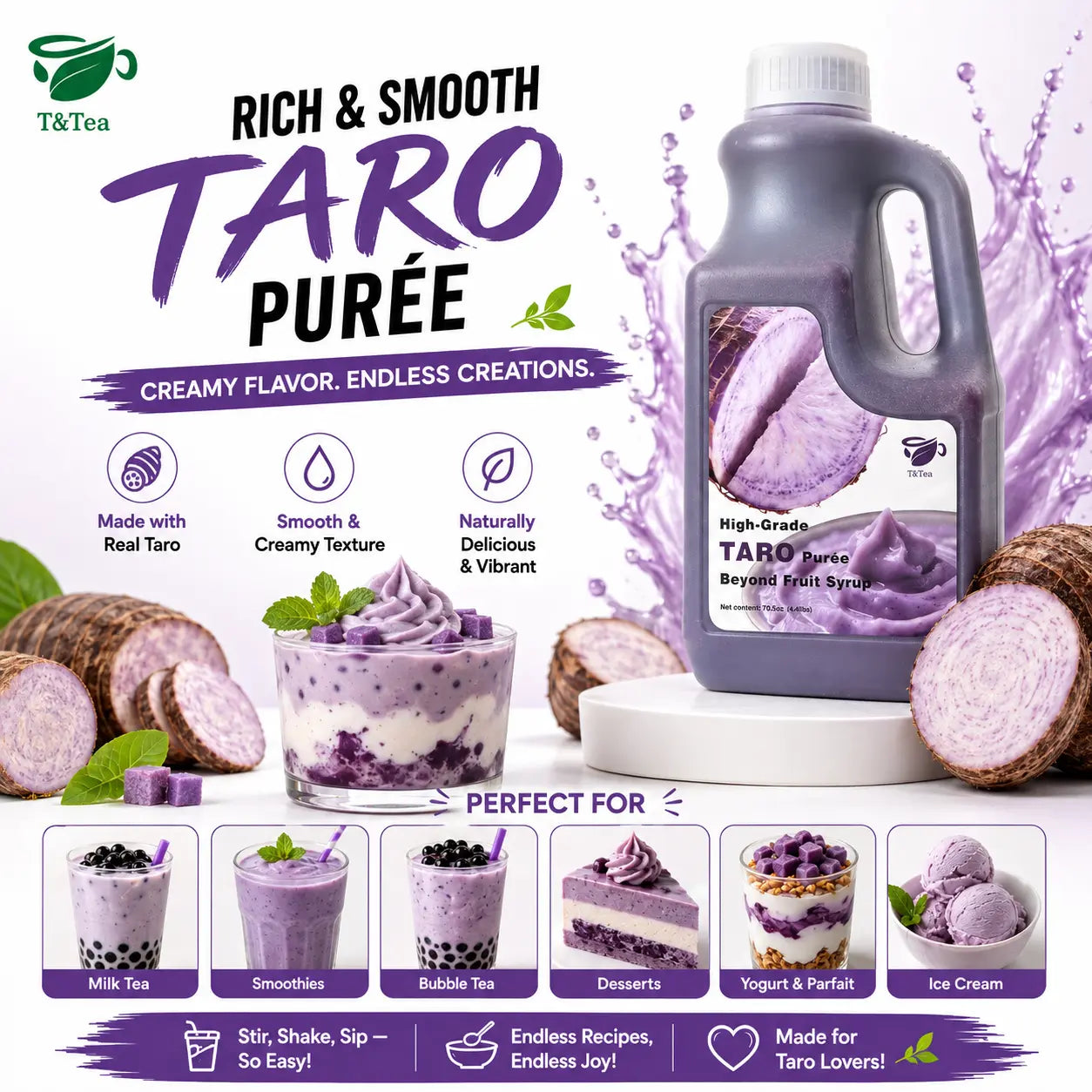 High-Grade Taro Purée – 70.5 oz