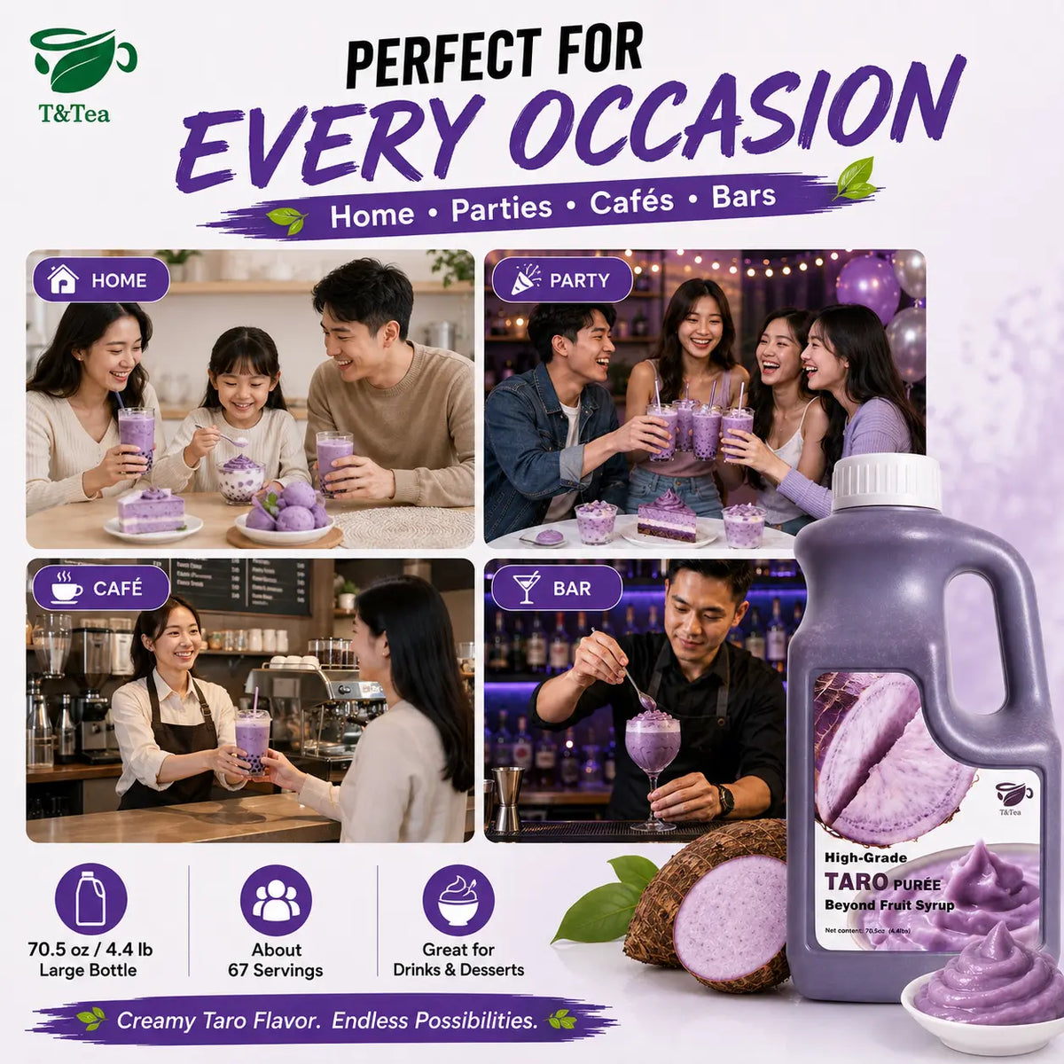 High-Grade Taro Purée – 70.5 oz