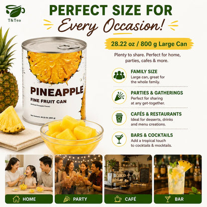 Ready-to-Eat Pineapple Chunks – 800 g