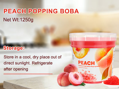Peach Juice Popping Boba
