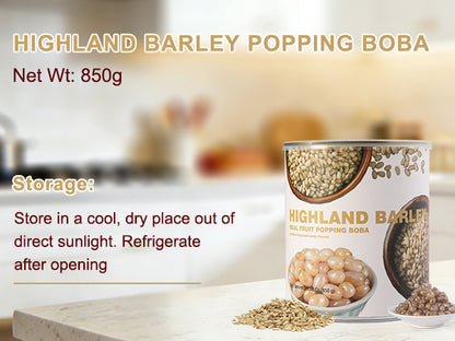 Highland Barley Real Fruit Popping Boba