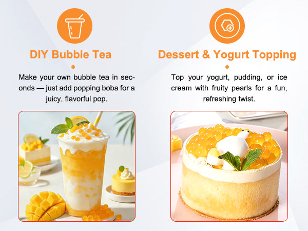 Mango Juice Popping Boba